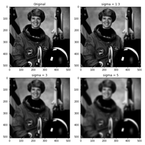 ガウスフィルタ　結果画像